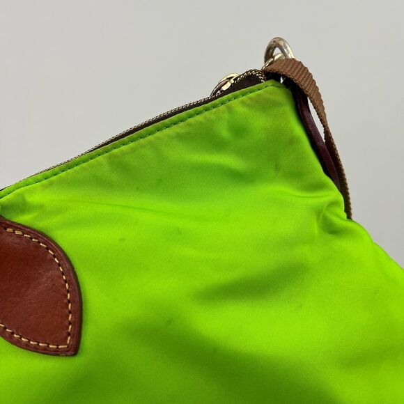 Dooney & Bourkey Large Pocket Satchel Green Nylon Tote Bag - Picture 9 of 13